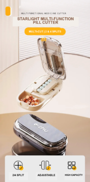 best pill cutter with storage portable tablet splitter box 01