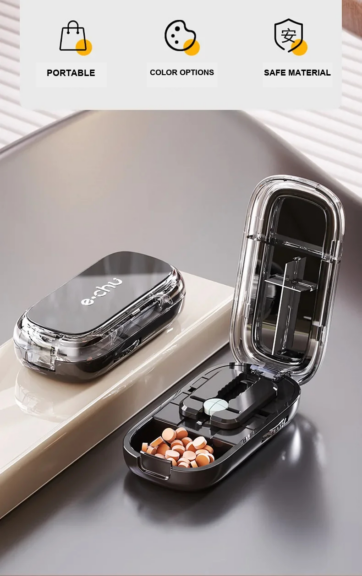 best pill cutter with storage portable tablet splitter box 02
